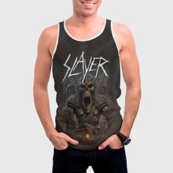 Майка-безрукавка мужская Slayer rock monster, цвет: 3D-белый — фото 2
