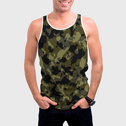 Майка-безрукавка мужская Тропический камуфляж, цвет: 3D-белый — фото 2