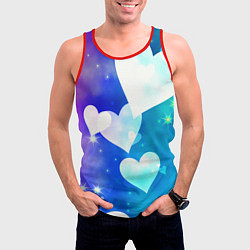 Майка-безрукавка мужская Dreamy Hearts Multicolor, цвет: 3D-красный — фото 2