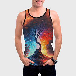 Майка-безрукавка мужская Волшебное дерево желаний, цвет: 3D-черный — фото 2