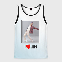 Майка-безрукавка мужская Я люблю Джина, цвет: 3D-черный