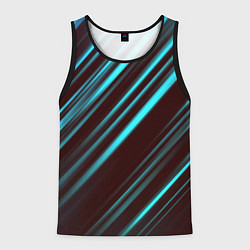 Майка-безрукавка мужская Stripes line neon color, цвет: 3D-черный