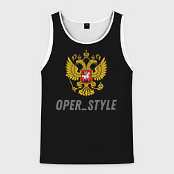 Майка-безрукавка мужская Oper style, цвет: 3D-белый