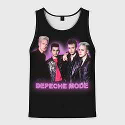 Майка-безрукавка мужская 80s Depeche Mode neon, цвет: 3D-черный