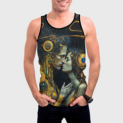 Майка-безрукавка мужская Gustav Klimt Cyberpunk, цвет: 3D-черный — фото 2