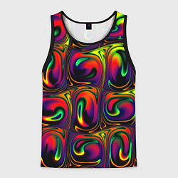 Майка-безрукавка мужская Digital abstraction paint, цвет: 3D-черный