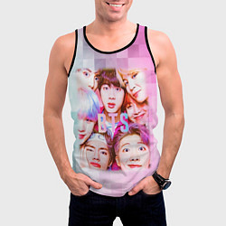 Майка-безрукавка мужская BTS K-pop, цвет: 3D-черный — фото 2