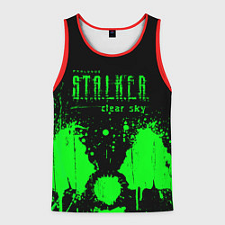 Майка-безрукавка мужская Stalker clear sky radiation, цвет: 3D-красный