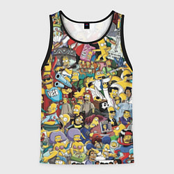 Майка-безрукавка мужская Simpsonhistory, цвет: 3D-черный