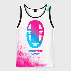 Мужская майка без рукавов Spirited Away neon gradient style