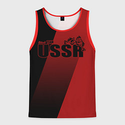 Майка-безрукавка мужская USSR team, цвет: 3D-красный