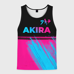 Майка-безрукавка мужская Akira - neon gradient: символ сверху, цвет: 3D-черный