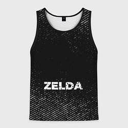 Майка-безрукавка мужская Zelda с потертостями на темном фоне, цвет: 3D-черный