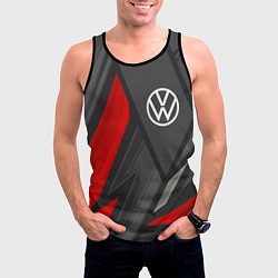 Майка-безрукавка мужская Volkswagen sports racing, цвет: 3D-черный — фото 2