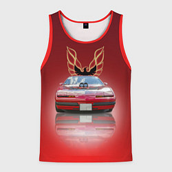 Майка-безрукавка мужская Американский спорткар Pontiac Firebird, цвет: 3D-красный