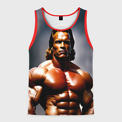 Майка-безрукавка мужская Арнольд Шварценеггер железный арни, цвет: 3D-красный