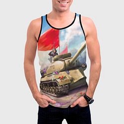 Майка-безрукавка мужская Русский танк, цвет: 3D-черный — фото 2