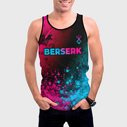Майка-безрукавка мужская Berserk - neon gradient: символ сверху, цвет: 3D-черный — фото 2