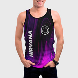 Майка-безрукавка мужская Nirvana violet plasma, цвет: 3D-черный — фото 2