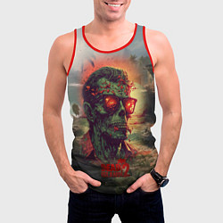 Майка-безрукавка мужская Dead island 2 zombie, цвет: 3D-красный — фото 2