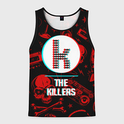 Майка-безрукавка мужская The Killers rock glitch, цвет: 3D-черный