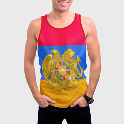 Майка-безрукавка мужская Солнечная Армения, цвет: 3D-красный — фото 2