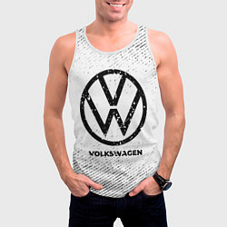 Майка-безрукавка мужская Volkswagen с потертостями на светлом фоне, цвет: 3D-белый — фото 2
