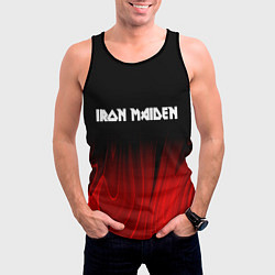 Майка-безрукавка мужская Iron Maiden red plasma, цвет: 3D-черный — фото 2