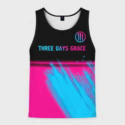 Мужская майка без рукавов Three Days Grace - neon gradient: символ сверху