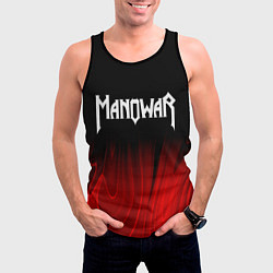 Майка-безрукавка мужская Manowar red plasma, цвет: 3D-черный — фото 2