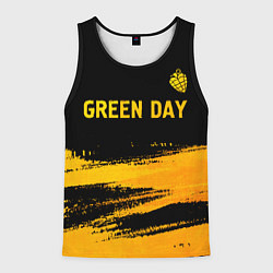 Мужская майка без рукавов Green Day - gold gradient: символ сверху