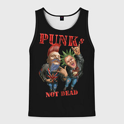 Майка-безрукавка мужская Punks Not Dead - панки хой, цвет: 3D-черный