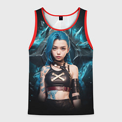 Майка-безрукавка мужская Jinx arcane league of legends, цвет: 3D-красный