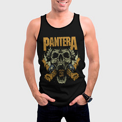 Майка-безрукавка мужская Pantera - mouth for war, цвет: 3D-черный — фото 2