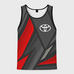 Майка-безрукавка мужская Toyota sports racing, цвет: 3D-черный