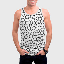 Майка-безрукавка мужская Мозаика белый, цвет: 3D-белый — фото 2