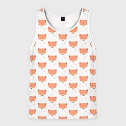 Мужская майка без рукавов Паттерн милая лиса