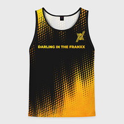 Майка-безрукавка мужская Darling in the FranXX - gold gradient: символ свер, цвет: 3D-черный