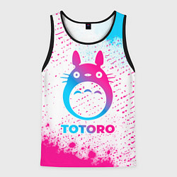 Мужская майка без рукавов Totoro neon gradient style