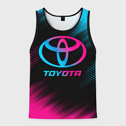 Майка-безрукавка мужская Toyota - neon gradient, цвет: 3D-черный