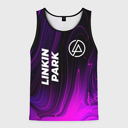 Майка-безрукавка мужская Linkin Park violet plasma, цвет: 3D-черный