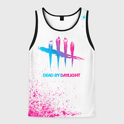 Мужская майка без рукавов Dead by Daylight neon gradient style