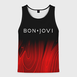 Мужская майка без рукавов Bon Jovi red plasma