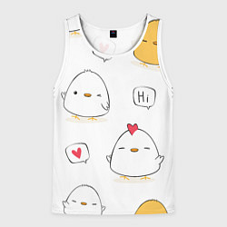 Мужская майка без рукавов Привет цыпленок