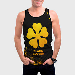Майка-безрукавка мужская Black Clover - gold gradient, цвет: 3D-черный — фото 2