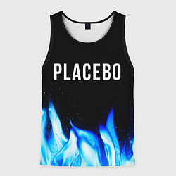 Майка-безрукавка мужская Placebo blue fire, цвет: 3D-черный