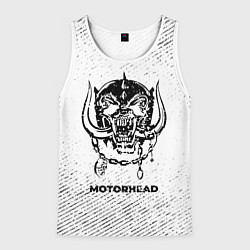 Майка-безрукавка мужская Motorhead с потертостями на светлом фоне, цвет: 3D-белый