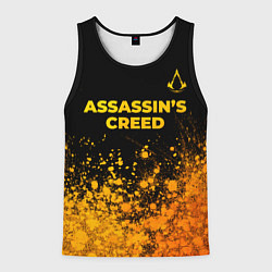 Мужская майка без рукавов Assassins Creed - gold gradient: символ сверху