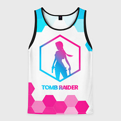 Мужская майка без рукавов Tomb Raider neon gradient style