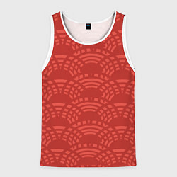 Майка-безрукавка мужская Абстракция в китайском стиле, цвет: 3D-белый